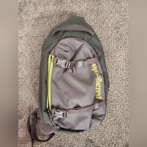 Patagonia Gray and Lime Green Crossbody Sling Bag